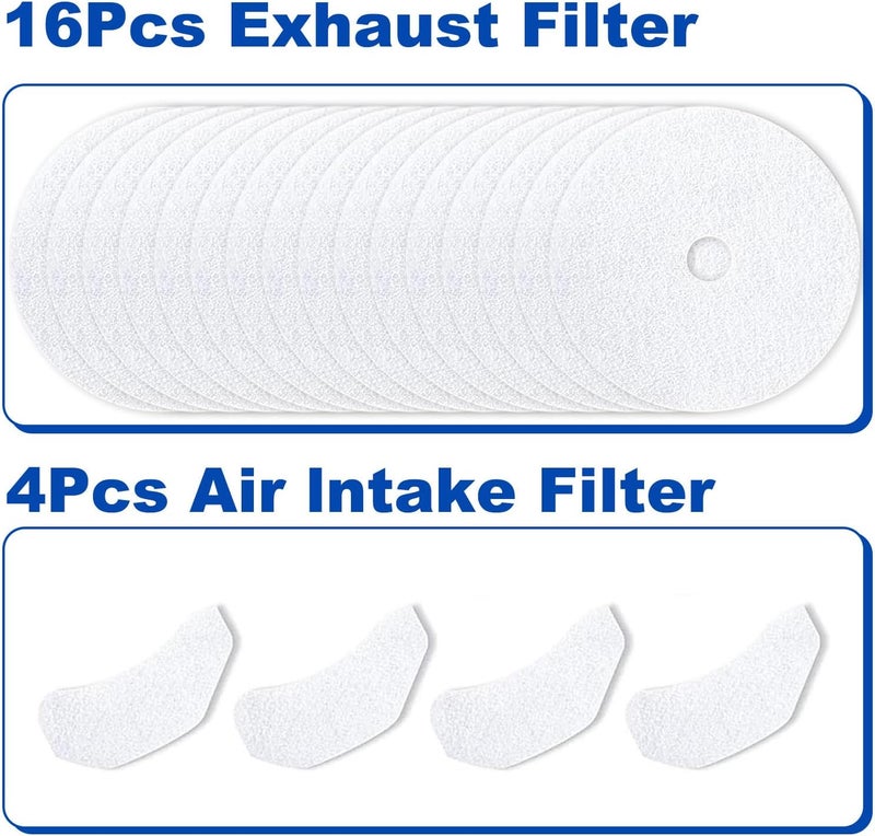 SETEAMS Store (20 Pack) Dryer Intake & Exhaust Vent Filter Set - 16 Intake + 4 Vent Air Filters for Efficient Lint Trapping & Fire Prevention - Fits Most Dryers - Image 2